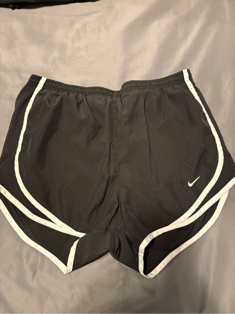 Nike Women’s Black Athletic Shorts with White Piping